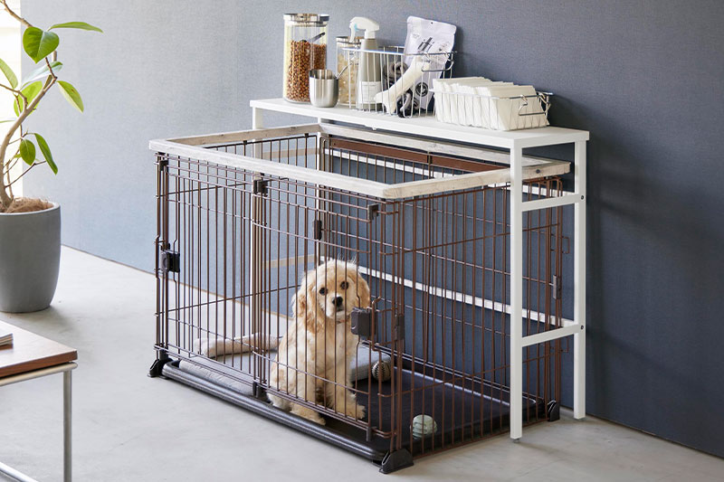 tower タワー (山崎実業) 伸縮ペットケージ上ラック Pet Crate 