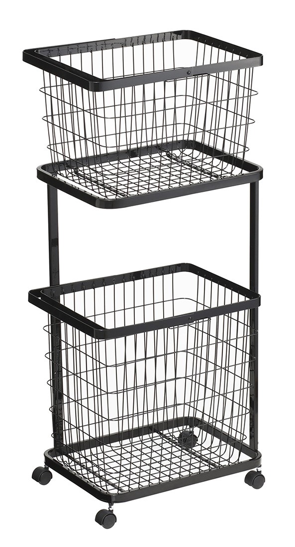 towerランドリーバスケットワゴン タワー ランドリーワゴン+バスケット tower Laundry wagon +