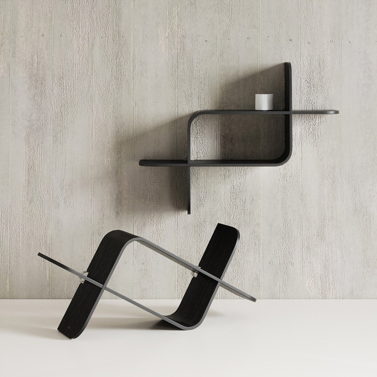 Umbra（アンブラ） Montage Wall Shelf モンタージュ シェルフ 62x47cm