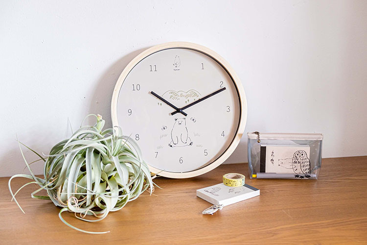 EL COMMUN エルコミューン SYLVAN Wall Clock Bear Bird シルヴァン