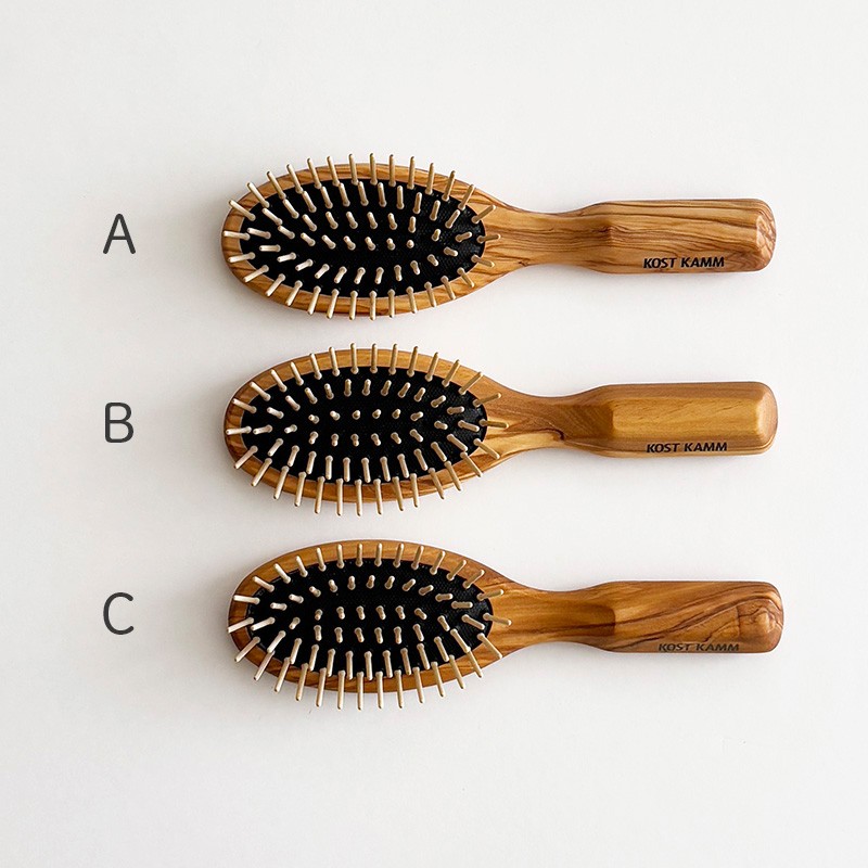 KOST KAMM コストカム ヘアブラシ 17.5cm オリーブウッド 木製