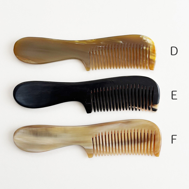 牛角製クリーム色平面コーム 牛角製クリーム色平面コーム