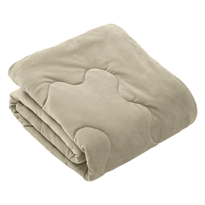 毛布 ハーフケット 綿入り もちもち なめらかマイクロベロア 100×140cm