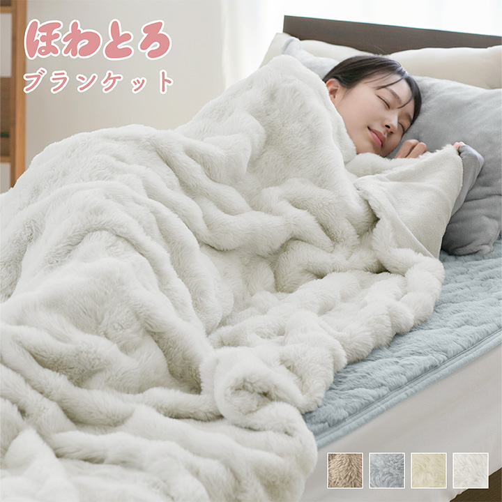 家庭用品 2」毛布 ダブル 二枚合わせ 掛け毛布 冬用 暖かい 発熱