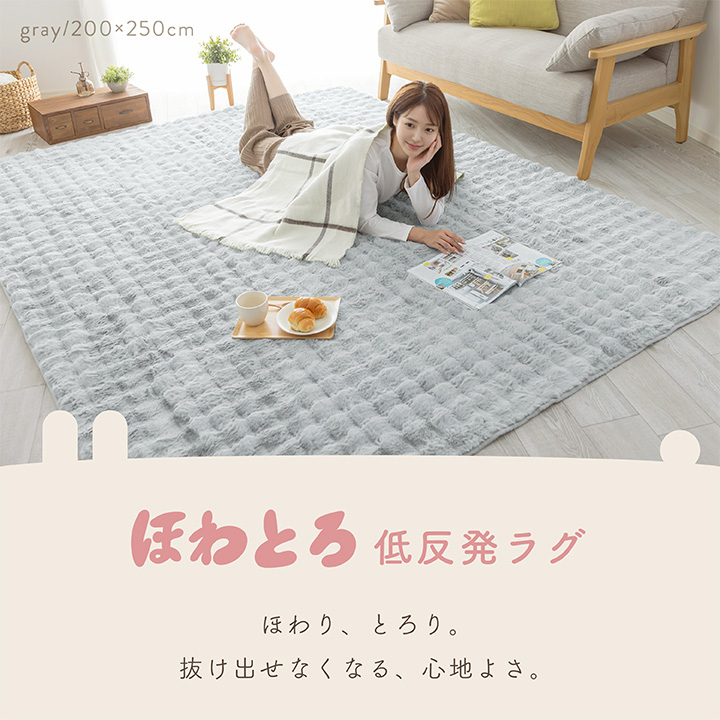ラグ 洗える 4.5畳 もこもこ 低反発ラグ 洗えるラグ ラグマット