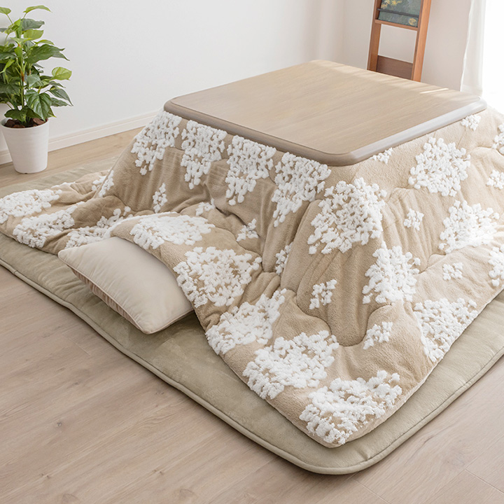 こたつ布団 洗える リバーシブル 炬燵布団 長方形 ジャガード レース