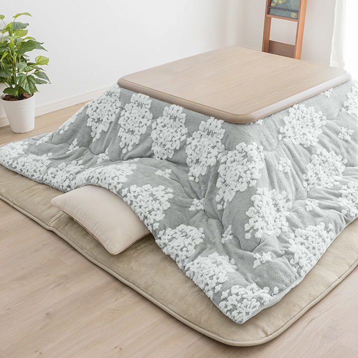 こたつ布団 洗える リバーシブル 炬燵布団 長方形 ジャガード レース