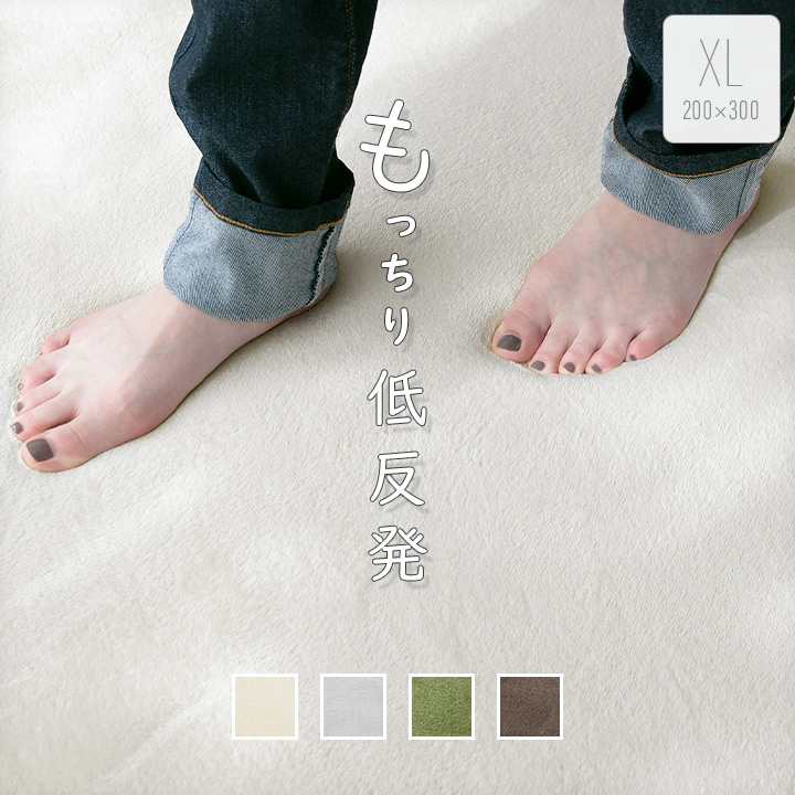 200×300 もっちり 低反発 ウレタン ラグ 防ダニ 滑り止め付 A803 a803so02.jpg