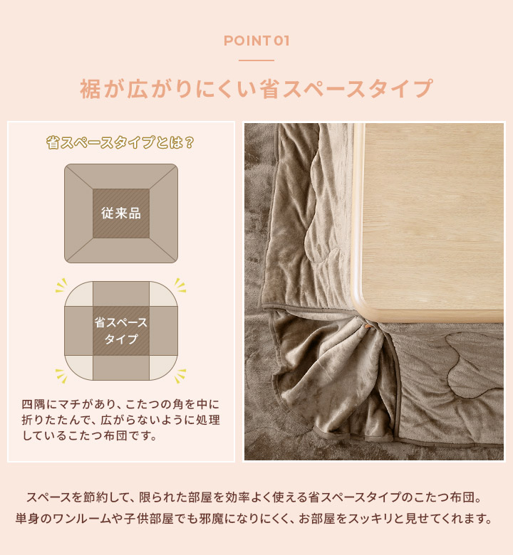こたつ布団 洗える 省スペース こたつ掛け布団 ボックス型 薄掛け