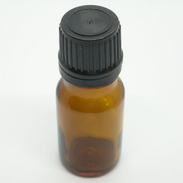 5ml アンティアンの精油に使用しているガラス遮光瓶5ml 3,5mm穴中栓　キャップ付き