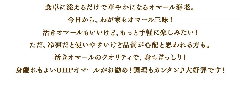 UHP冷凍オマール海老