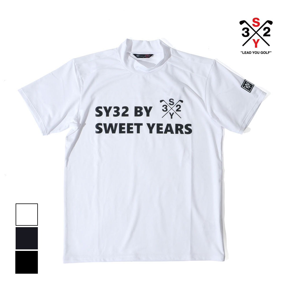 SY32 by SWEET YEARS GOLF エスワイ32バイスウィートイヤーズ ゴルフ メンズ モックネック 半袖Tシャツ 11305-4