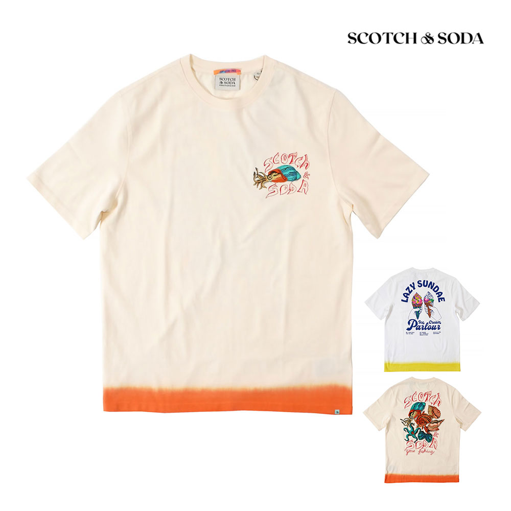 SCOTCH&SODA スコッチアンドソーダ メンズ 半袖 プリント Tシャツ カットソー 292-14407 2024SS 国内正規品