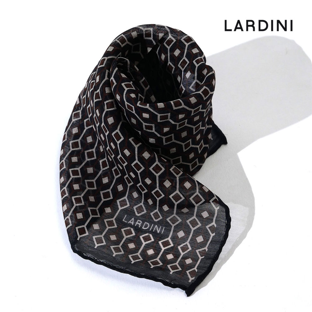 LARDINI ラルディーニ メンズ ポケットチーフ ヴァイオレット ネイビー 