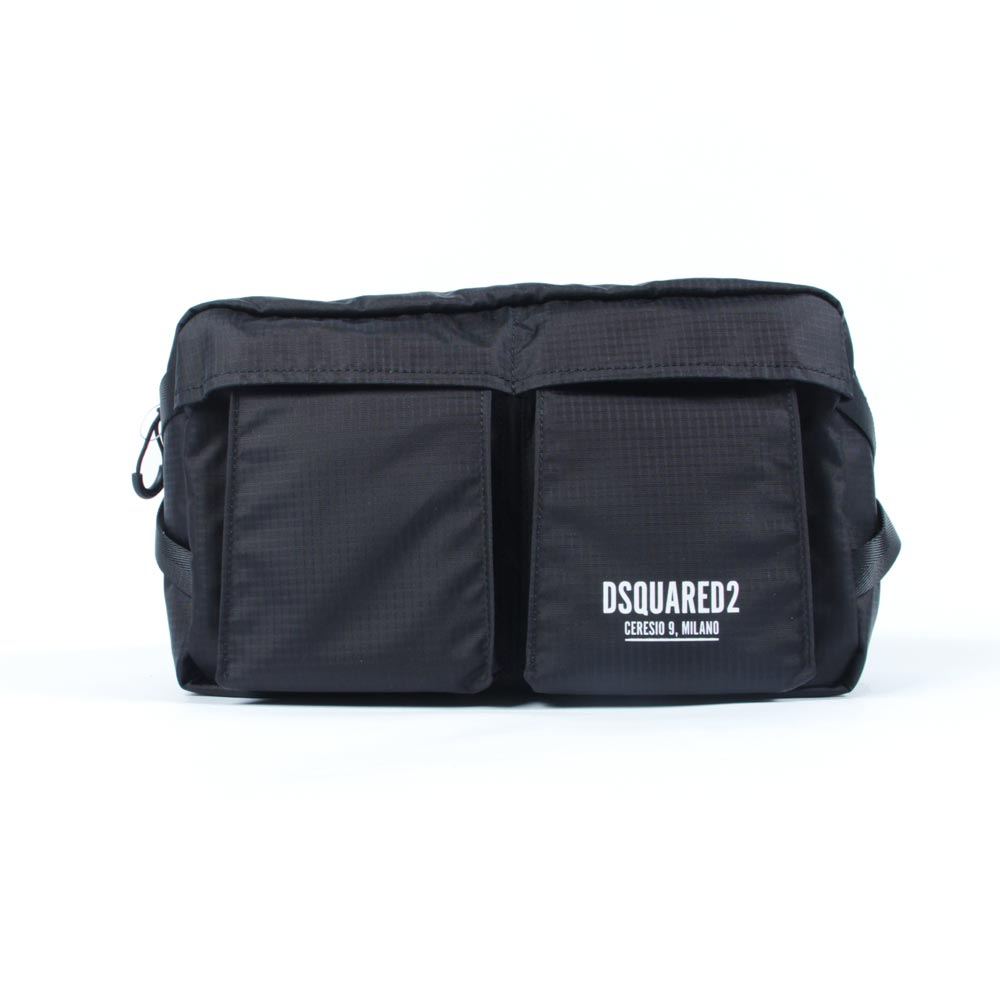 DSQUARED2 ディースクエアード メンズ BELT BAG ベルト バッグ ウエストポーチ サコッシュ ボディバッグ s82bb0046  ブラック 国内正規品