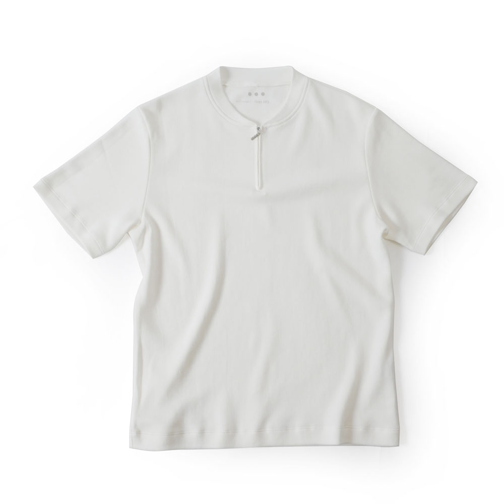 THREE DOTS スリードッツ スフレコットン ハーフジップ Tシャツ 半袖 カットソー sm1...