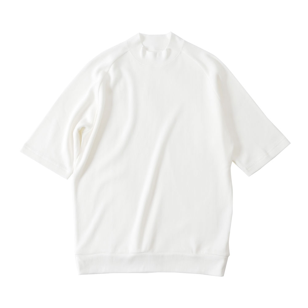 THREE DOTS メンズ モックネック 半袖 Tシャツ sm102m アイボリー ブラック 国内...