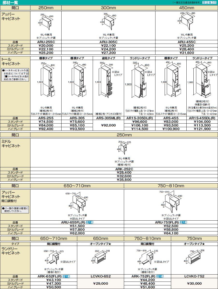 INAX・LIXIL ピアラ トールキャビネット【AR1S-455DL】 間口450mm