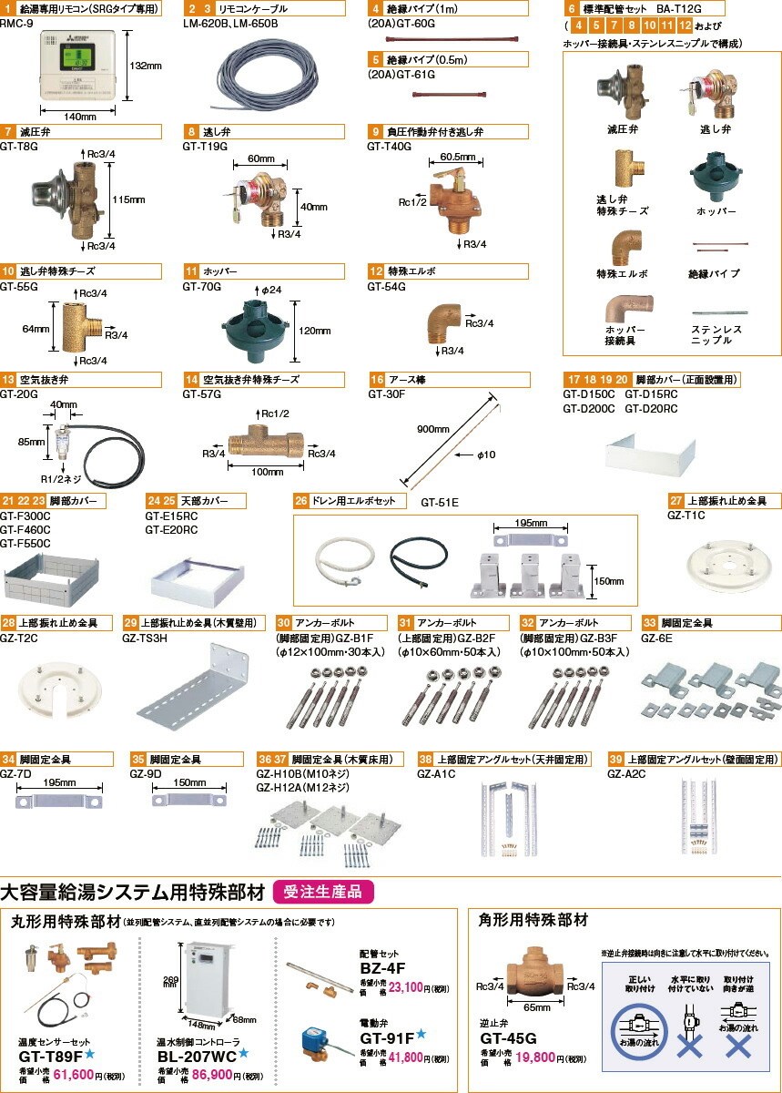 ネット販促 ○三菱 電気温水器 部材【GZ-H10B】脚固定金具 (木質床用