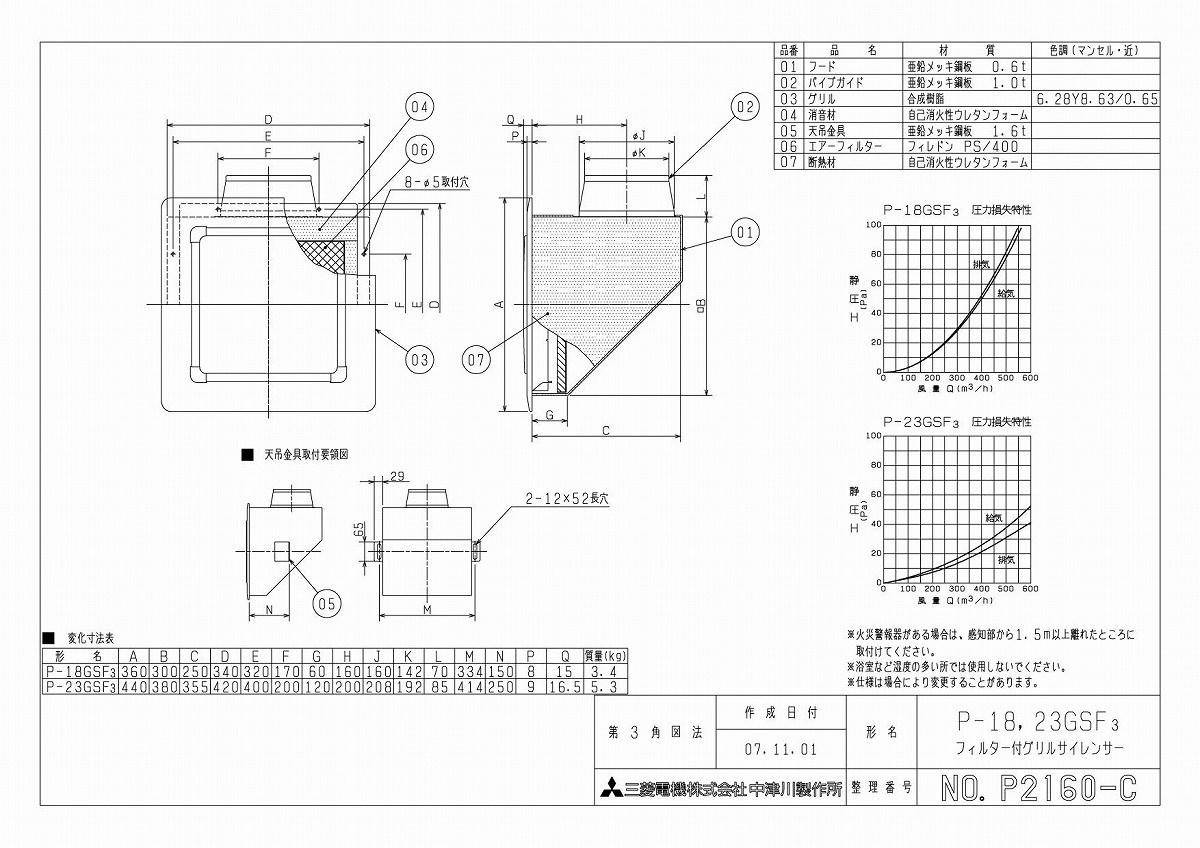 三菱 換気扇 部材 システム部材 P-23GSF3 給排気グリル