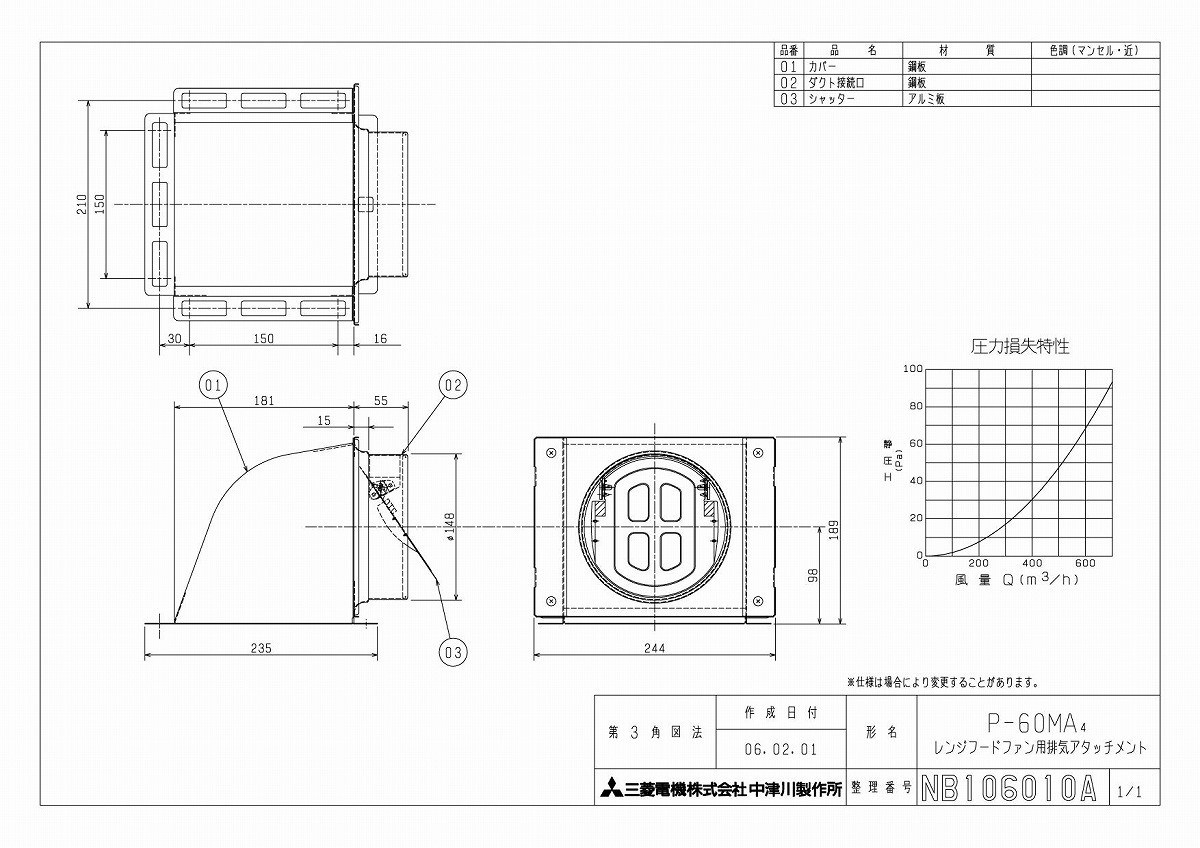 国内正規総代理店アイテム】 システム部材 排気アタッチメント ###π三菱 P-60HA3 空調