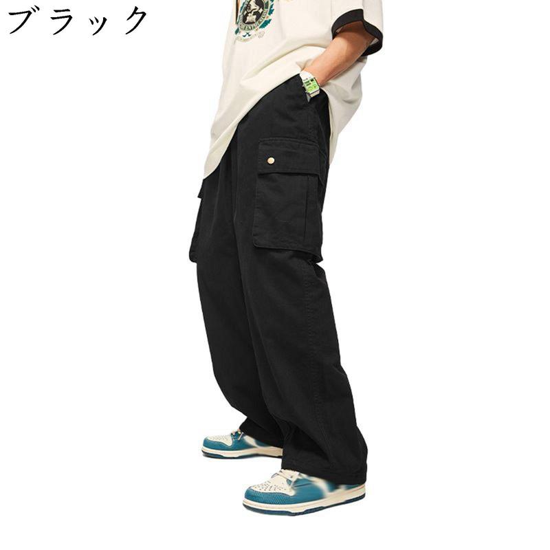 メンズ レディース カーゴパンツ 多機能 ミリタリー ロングズボン ヒップホップ ゆったり ワイド マルチポケット 大きサイズ かっこいい |  | 01
