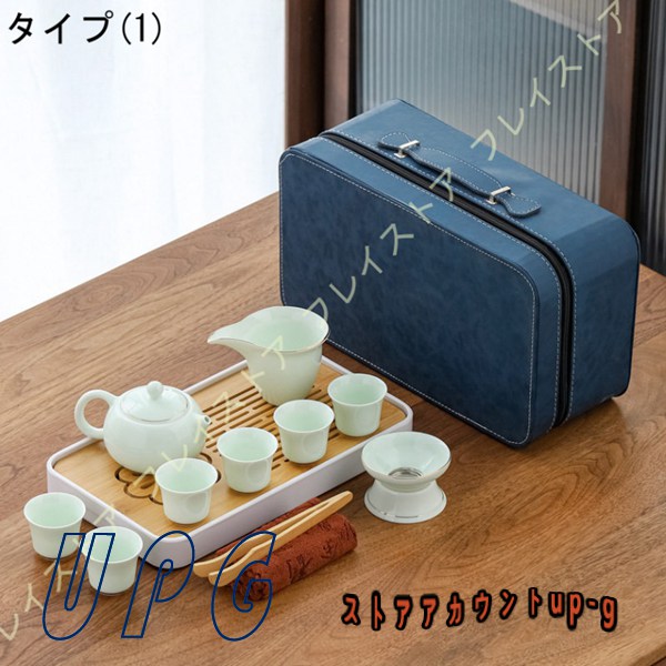 煎茶道具 茶入 京焼き 染付 山水 六角 高野昭阿弥作 茶心壷 茶心