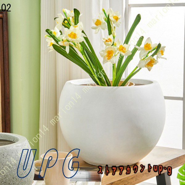 植木鉢 セメント プランター 受け皿なし 排水穴付き 9号鉢 現代風 室内