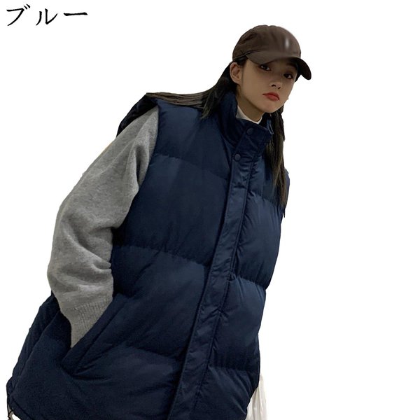 中綿ベスト 無袖ジャケット メンズ 5xl レディース 中綿入れベスト ダウン 男女兼用 チョッキ ポケット 防寒ベスト アウター 秋冬｜up-g｜04