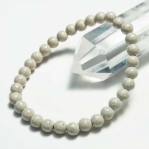 北投石 ほくとうせき 台湾産 (約6mm珠) セラミックブレスレット