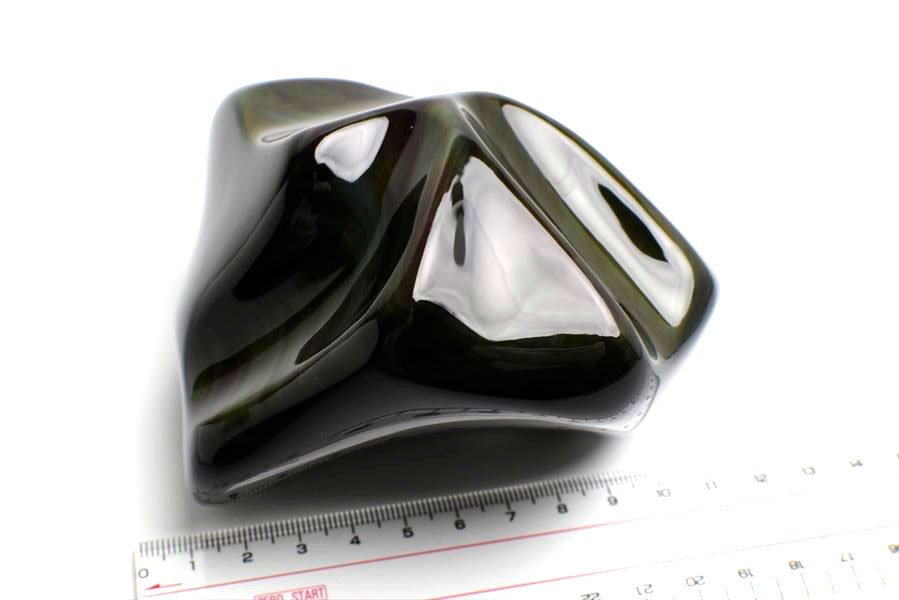 Freeform レインボー オブシディアン (約749.5g) ポリッシュ 置物