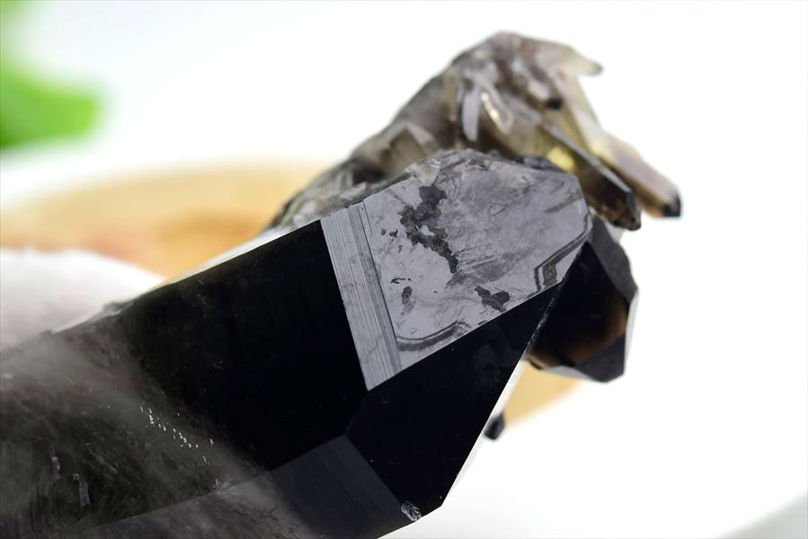 黒水晶 スモーキークォーツ クラスター 原石 極上プレミアム (約245.4g