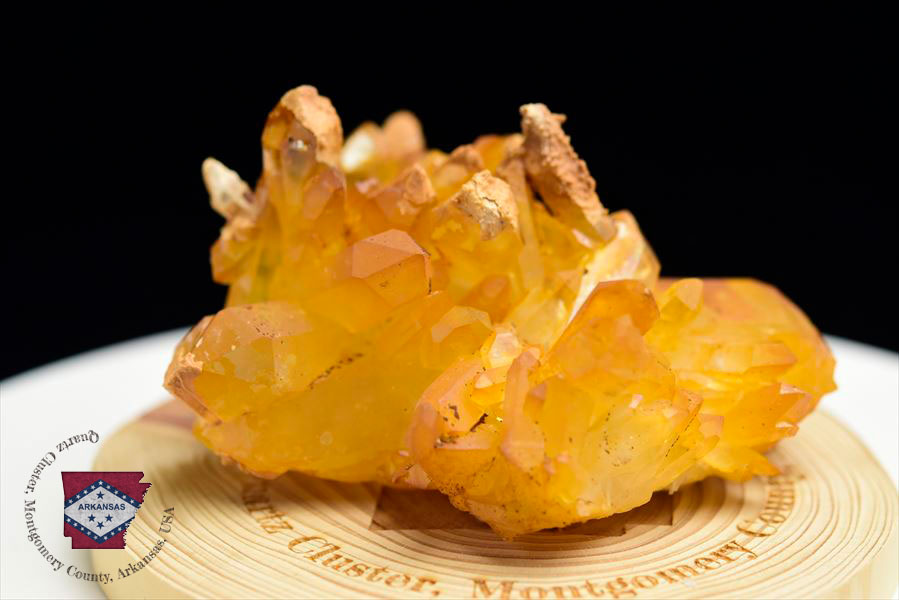 アーカンソー 水晶 ゴールデンクォーツ クラスター (約187g) 原石 アメリカ アーカンソー州産 ゴールデンヒーラー ポイント 天然オーラフレーム