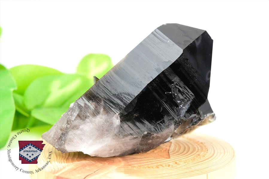 アーカンソー州産 黒水晶 スモーキークォーツ (約297g) クラスター