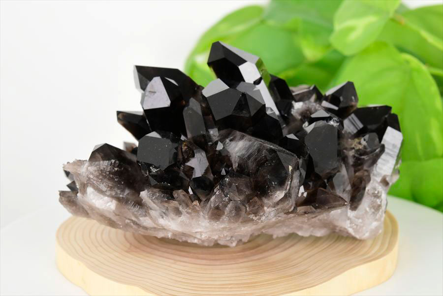 アーカンソー州産 黒水晶 スモーキークォーツ 約639g クラスター 原石