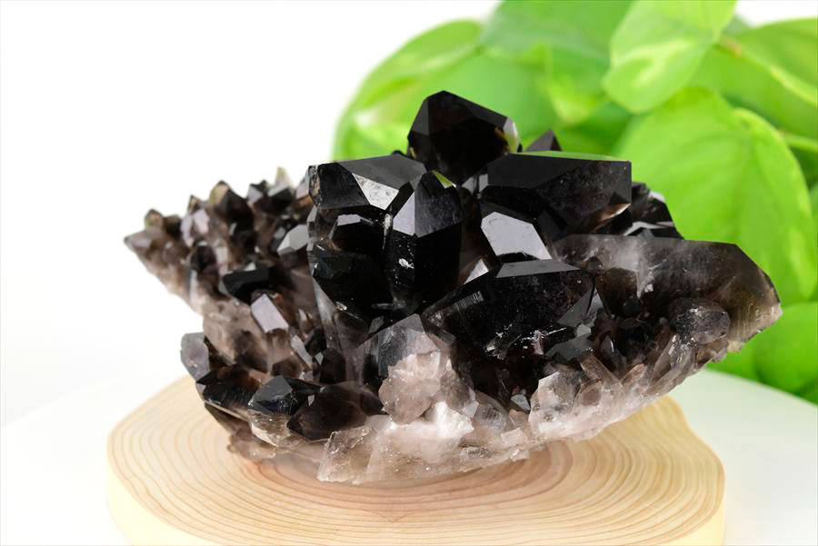 アーカンソー産スモーキークォーツ　両面クラスター アーカンソー州産 黒水晶 スモーキークォーツ 約639g クラスター 原石