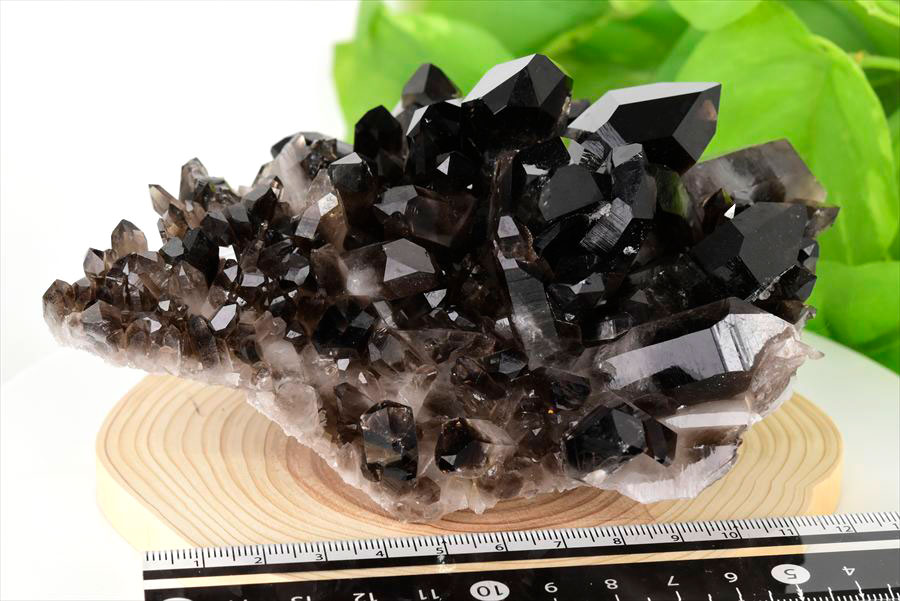アーカンソー州産 黒水晶 スモーキークォーツ 約639g クラスター 原石