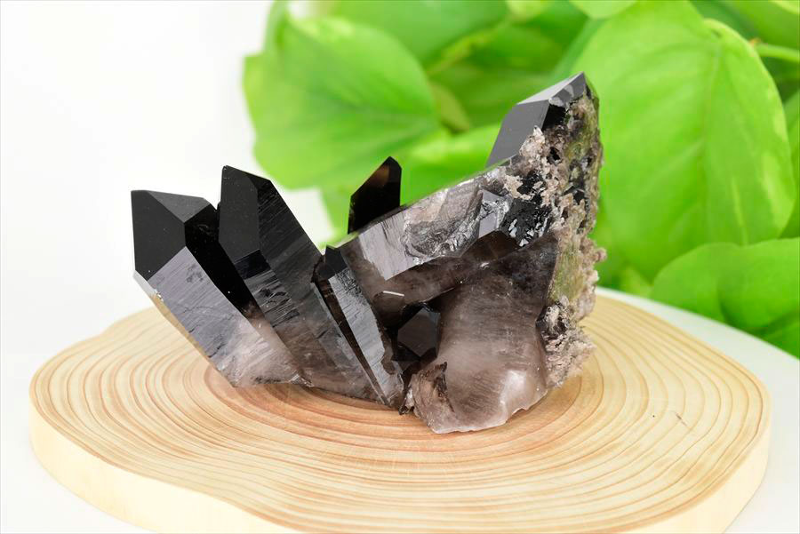 アーカンソー州産 黒水晶 スモーキークォーツ 約170g クラスター 原石