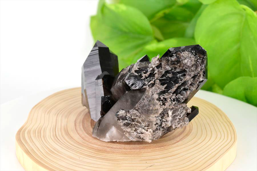 アーカンソー州産 黒水晶 スモーキークォーツ 約170g クラスター 原石