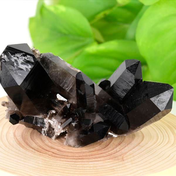 アーカンソー州産 黒水晶 スモーキークォーツ 約170g クラスター 原石