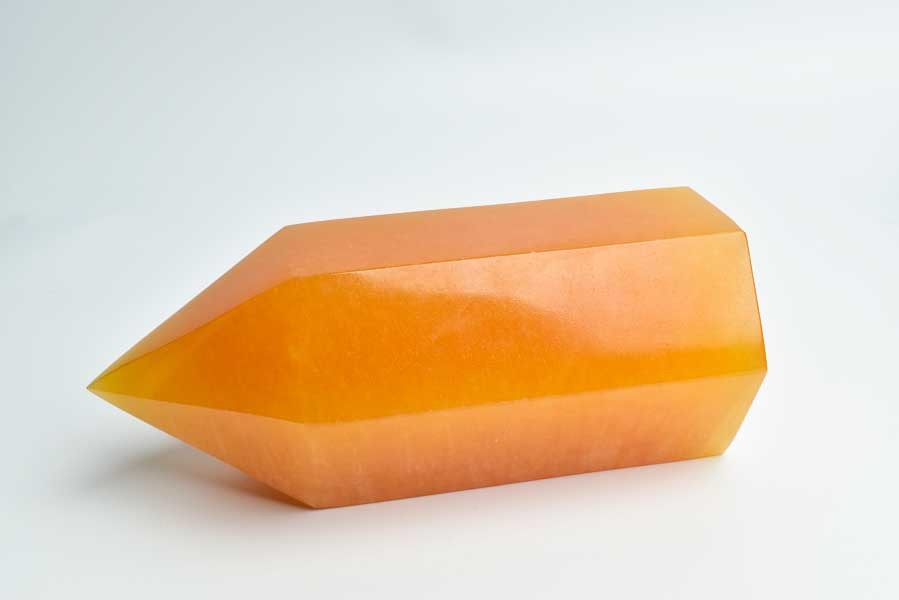 オレンジカルサイト 特大 ポイント 置物 【現物撮影】【メキシコ産