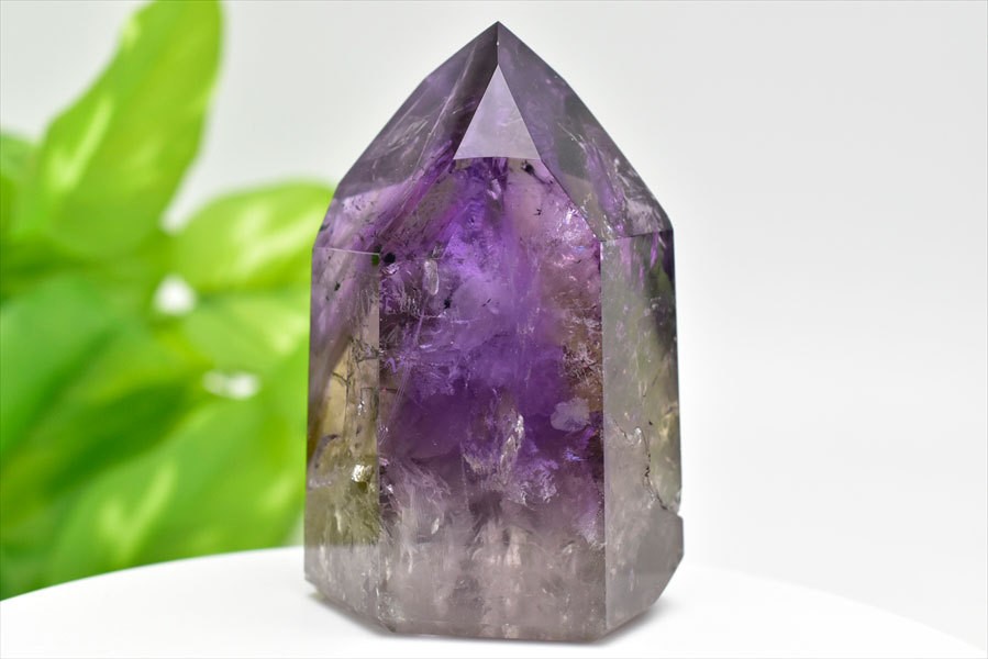 アメジスト ファントム (訳あり品) ポイント 六角柱 ブラジル産 幻影紫