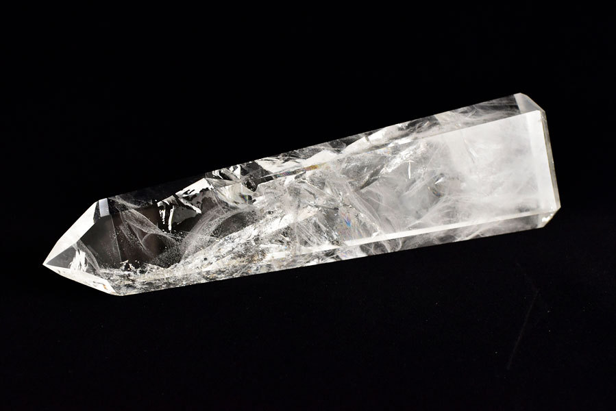 特大　水晶　ポイント　六角柱　約37cm 2、9kg 水晶 特大 AAAAA (約1.62kg) 六角柱 ポイント 極上虹入り