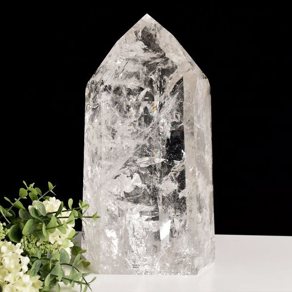 水晶 超特大 AAAAA (約6.8kg) 六角柱 ポイント 極上虹入り ブラジル