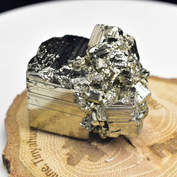 パイライト 黄鉄鉱 (約159.8g) クラスター 原石 ペルー ラクラカンチャ鉱山産 キューブ 天然石 パワーストーン 群晶
