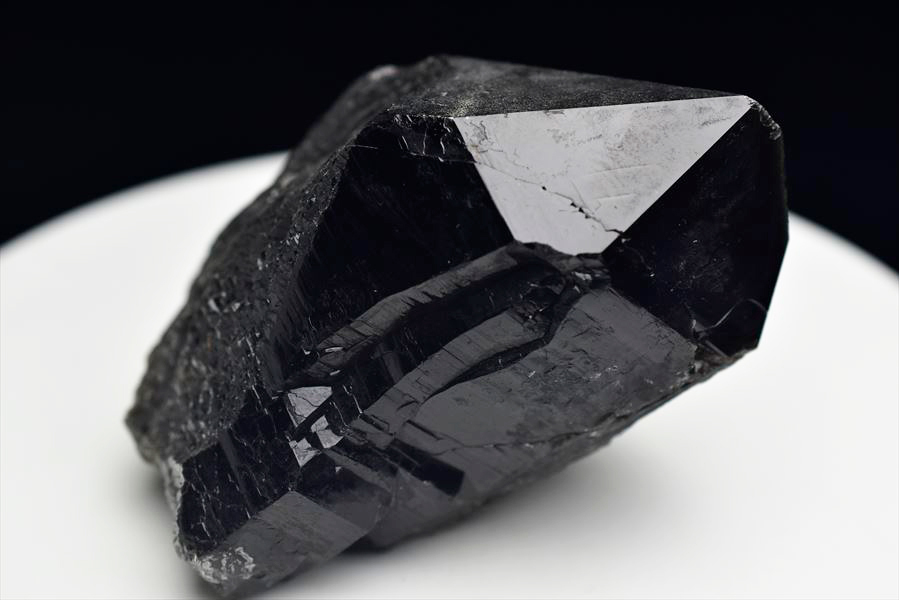 黒水晶 モリオン (約524g) クラスター 原石 中国 山東省産 単結晶 