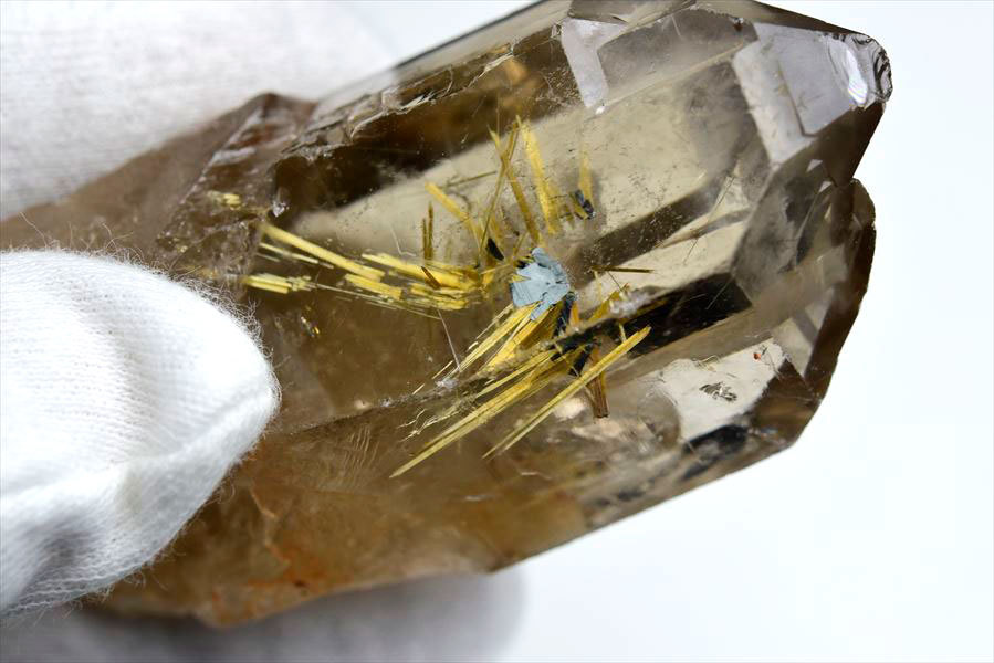 ゴールドルチルクォーツ (約76.9g) AAAAA タイチンルチル 不定形