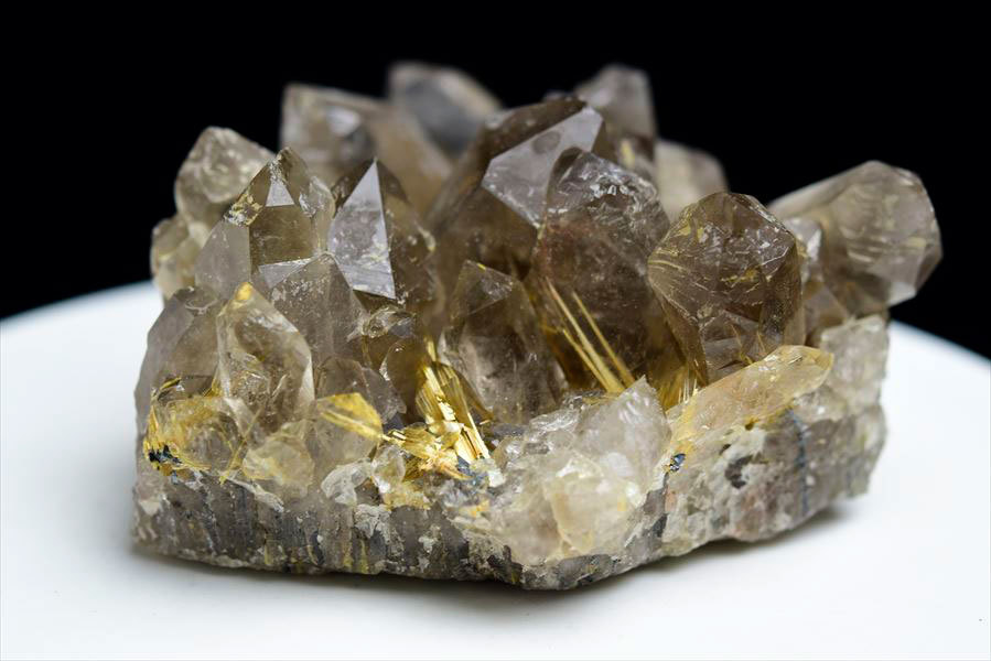 ゴールドルチルクォーツ AAAAA (約716g) クラスター 原石 100