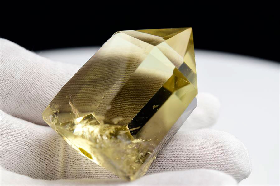 シトリン ポイント 六角柱 ブラジル産 非加熱 天然 11月誕生石 黄水晶