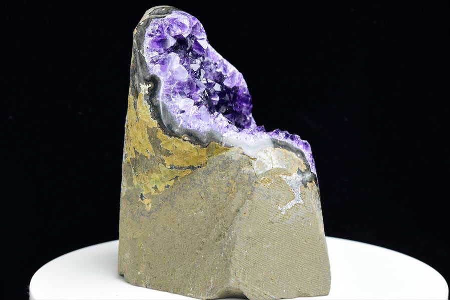 アメジスト クラスター (約1243g) カットベース 原石 ウルグアイ